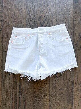 NWT Mica Denim Mabel Shorts White S/M
